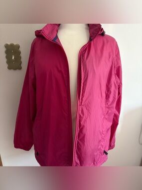 L.L. Bean Windbreaker Rain Jacket 1x hooded